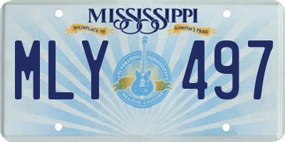 MS license plate MLY497