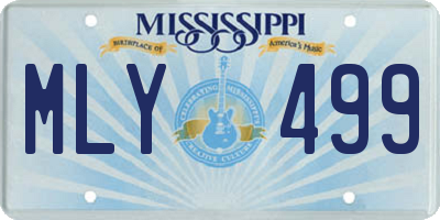 MS license plate MLY499
