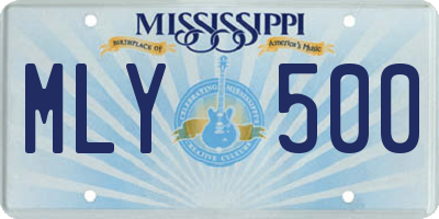 MS license plate MLY500