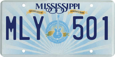 MS license plate MLY501