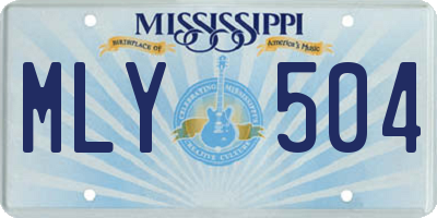 MS license plate MLY504