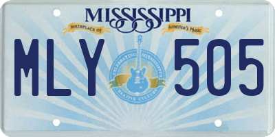 MS license plate MLY505