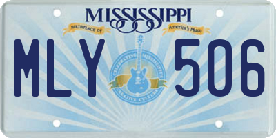 MS license plate MLY506