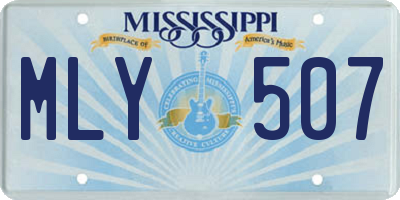 MS license plate MLY507