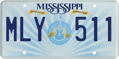 MS license plate MLY511