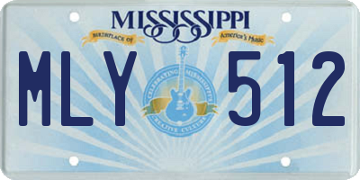 MS license plate MLY512