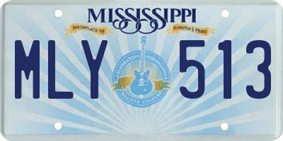 MS license plate MLY513