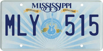 MS license plate MLY515