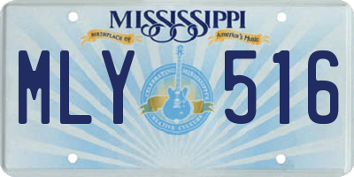 MS license plate MLY516