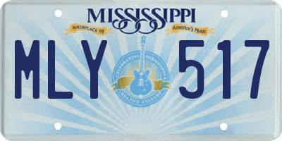 MS license plate MLY517