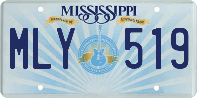 MS license plate MLY519