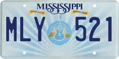 MS license plate MLY521