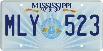 MS license plate MLY523