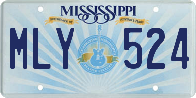 MS license plate MLY524