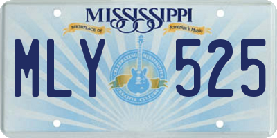 MS license plate MLY525