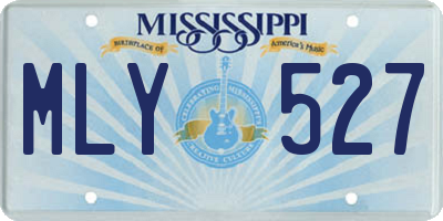 MS license plate MLY527
