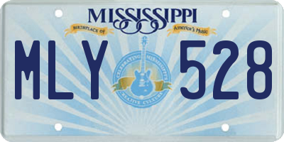 MS license plate MLY528