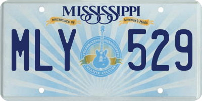 MS license plate MLY529