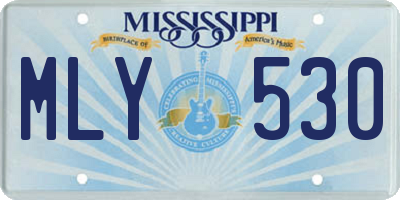 MS license plate MLY530