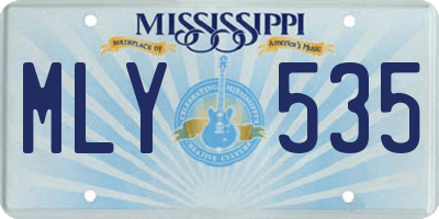 MS license plate MLY535