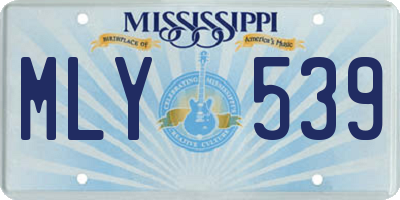 MS license plate MLY539