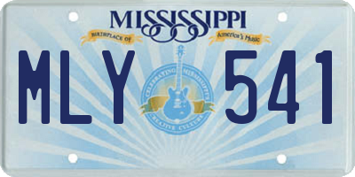 MS license plate MLY541