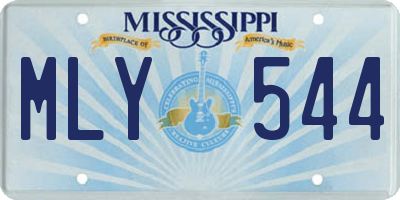 MS license plate MLY544