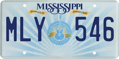 MS license plate MLY546