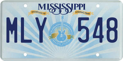 MS license plate MLY548