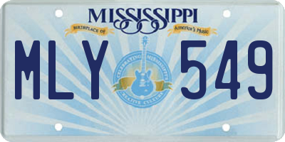 MS license plate MLY549