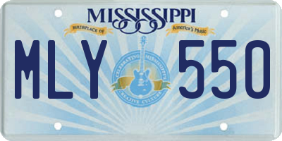MS license plate MLY550
