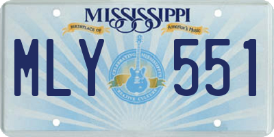MS license plate MLY551