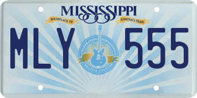 MS license plate MLY555