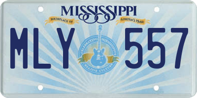 MS license plate MLY557