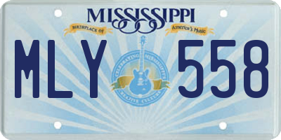 MS license plate MLY558