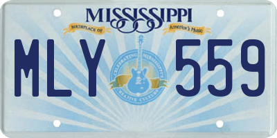 MS license plate MLY559