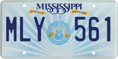 MS license plate MLY561