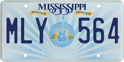 MS license plate MLY564