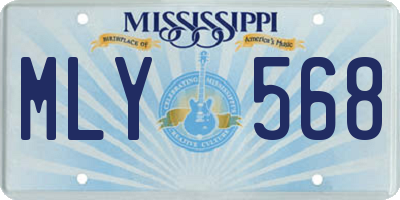 MS license plate MLY568