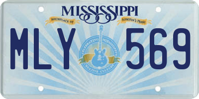 MS license plate MLY569