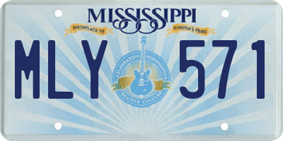 MS license plate MLY571