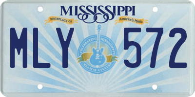 MS license plate MLY572