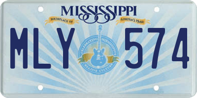 MS license plate MLY574