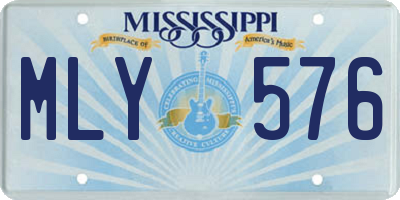 MS license plate MLY576