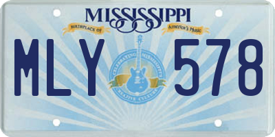 MS license plate MLY578
