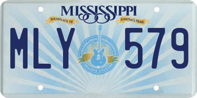 MS license plate MLY579