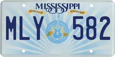 MS license plate MLY582
