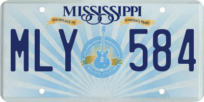MS license plate MLY584