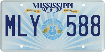 MS license plate MLY588
