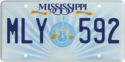 MS license plate MLY592